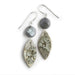 precious stone leaf earrings