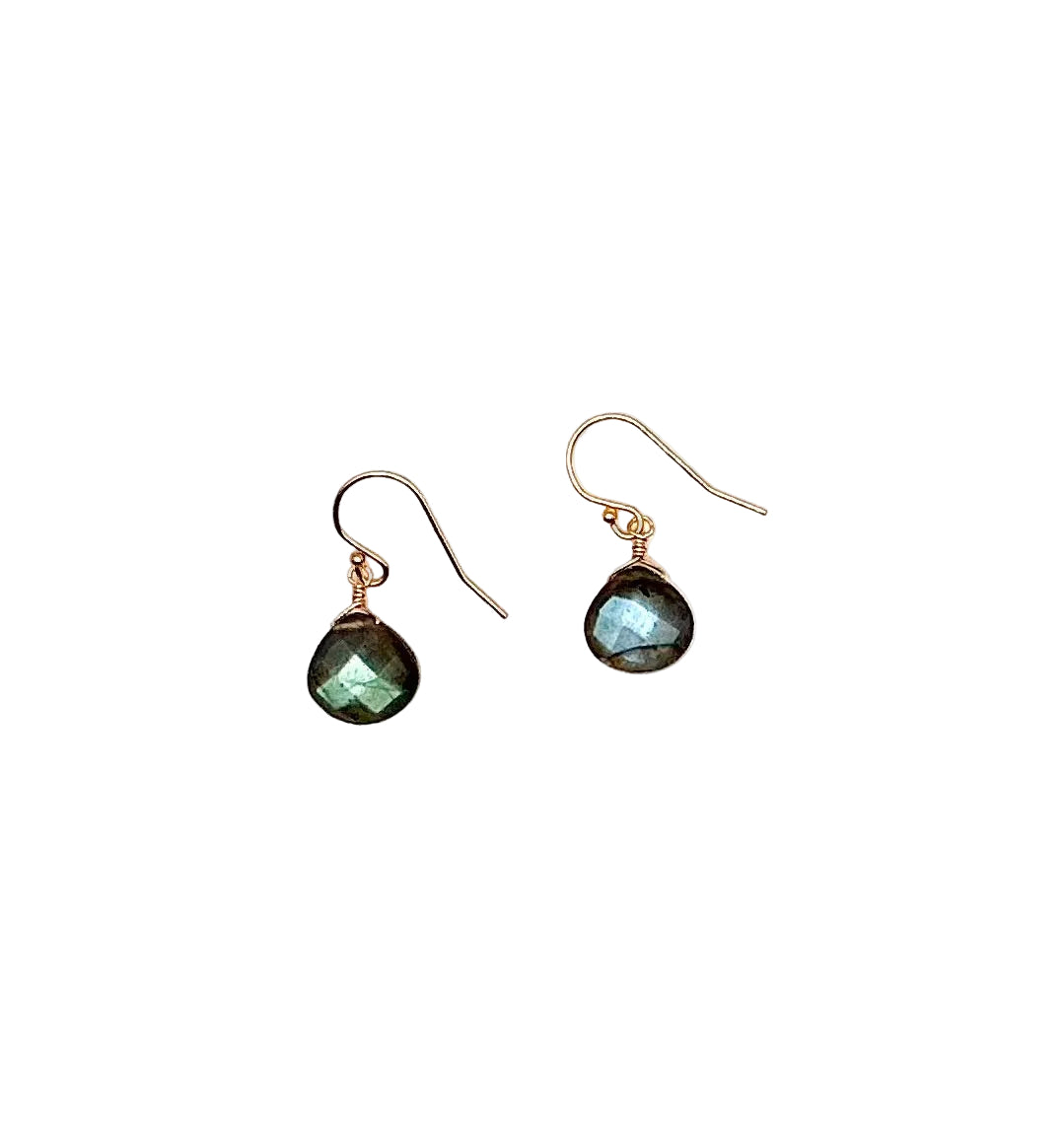 Labradorite and Gold Fill Earrings