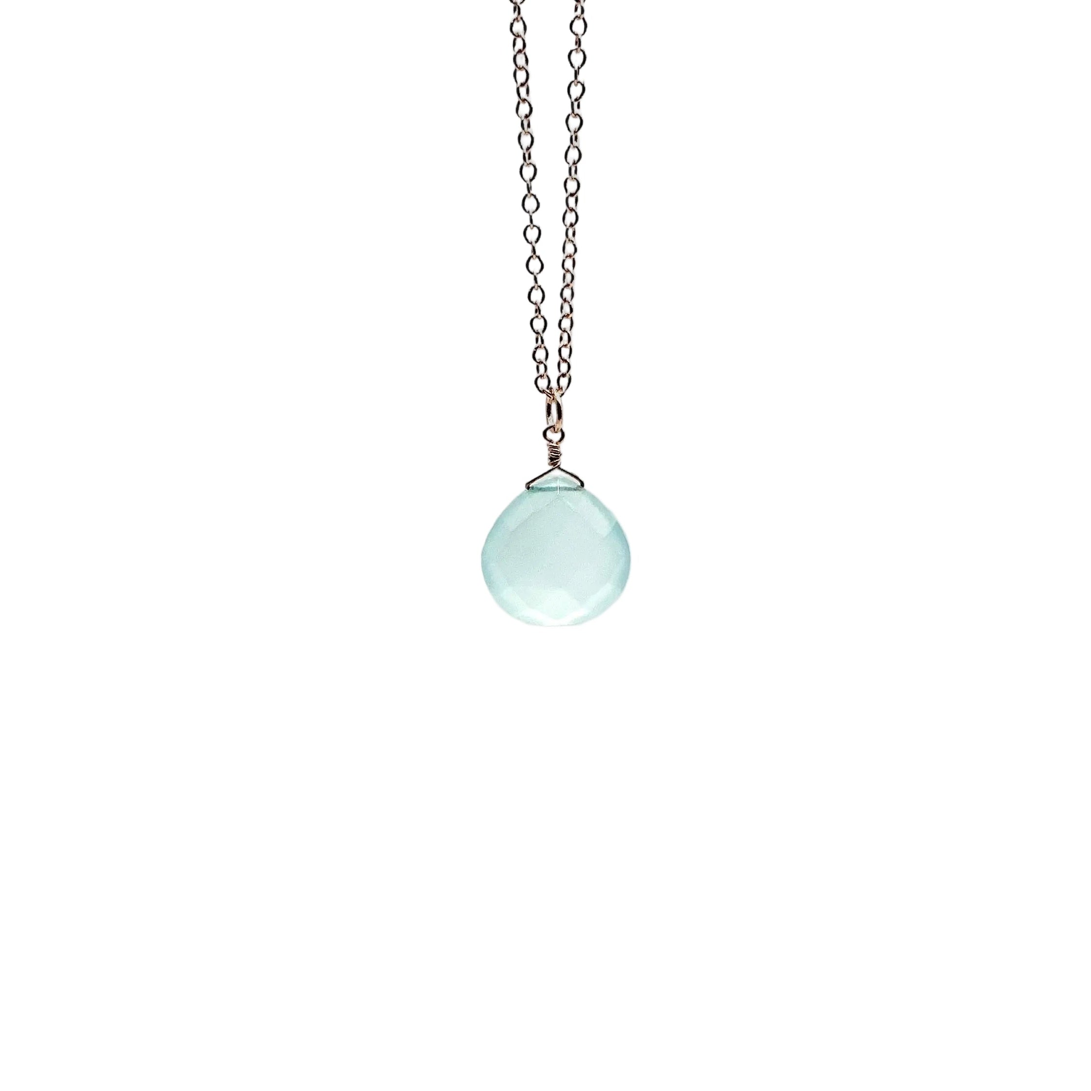 Chalcedony Single Drop Necklace
