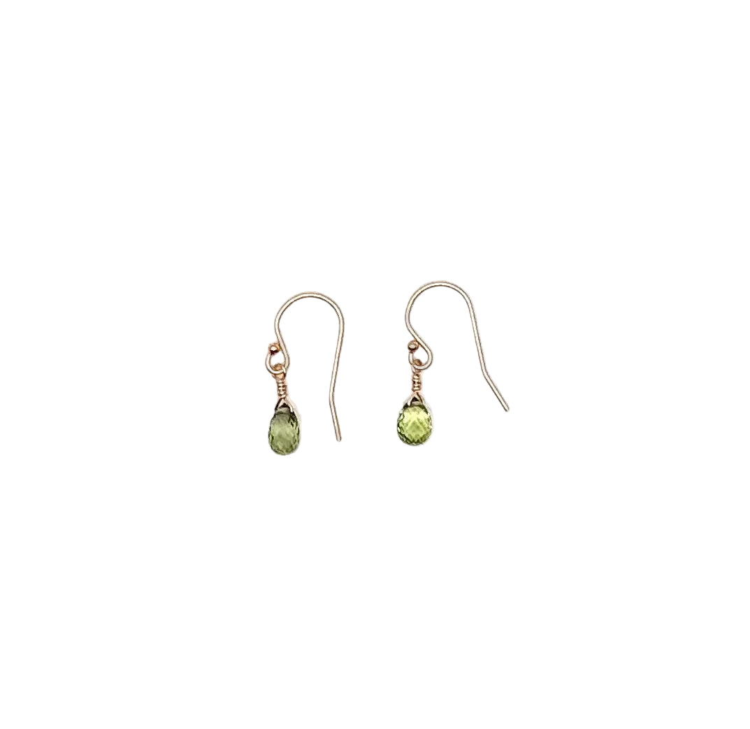 Green Sapphire Drop Earrings