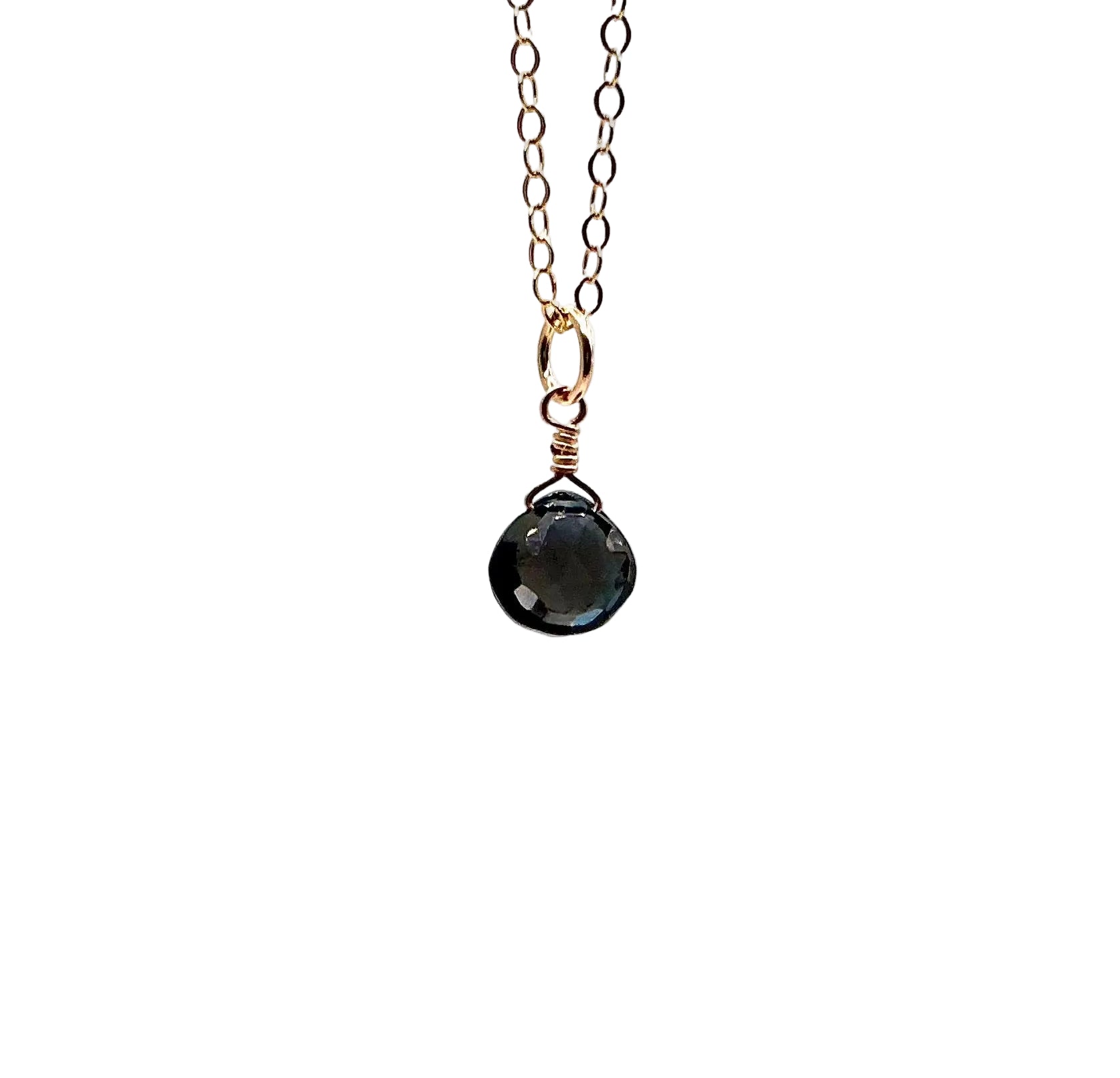 Blue Sapphire Heart Necklace
