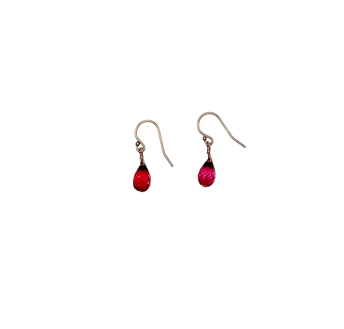 Padparadscha Sapphire Drop Earrings