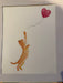 Watercolor painting by Hearts for the Arts featuring a playful cat reaching for a red balloon string, titled 'Hearts for the Arts | Cat Reaching for the Balloon String', measuring 10" by 12".