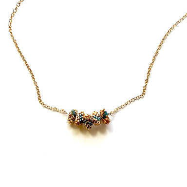 beaded cluster necklace