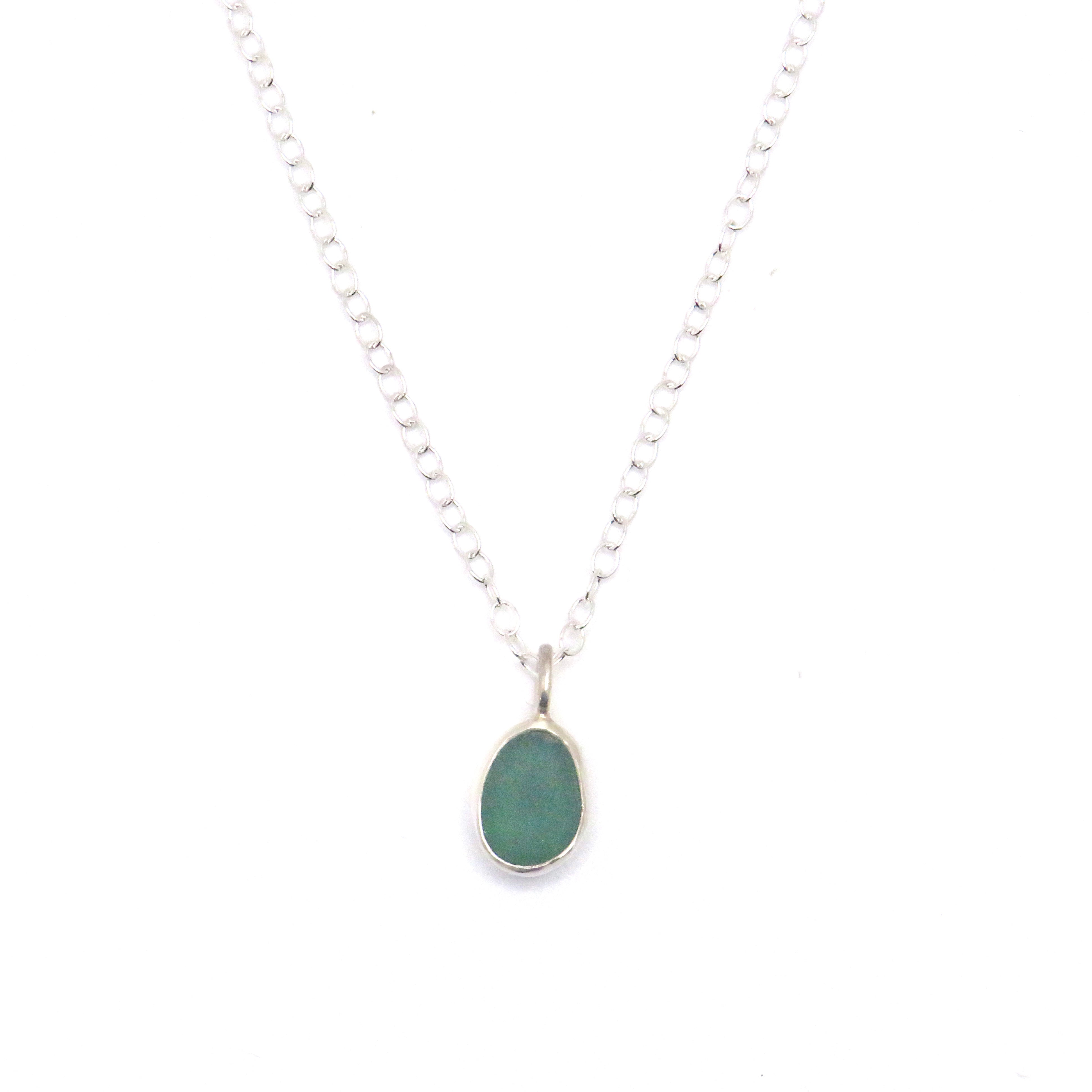 Green Sea Glass necklace