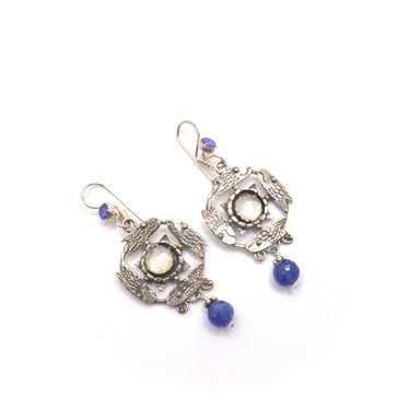 gemstone dangle earrings