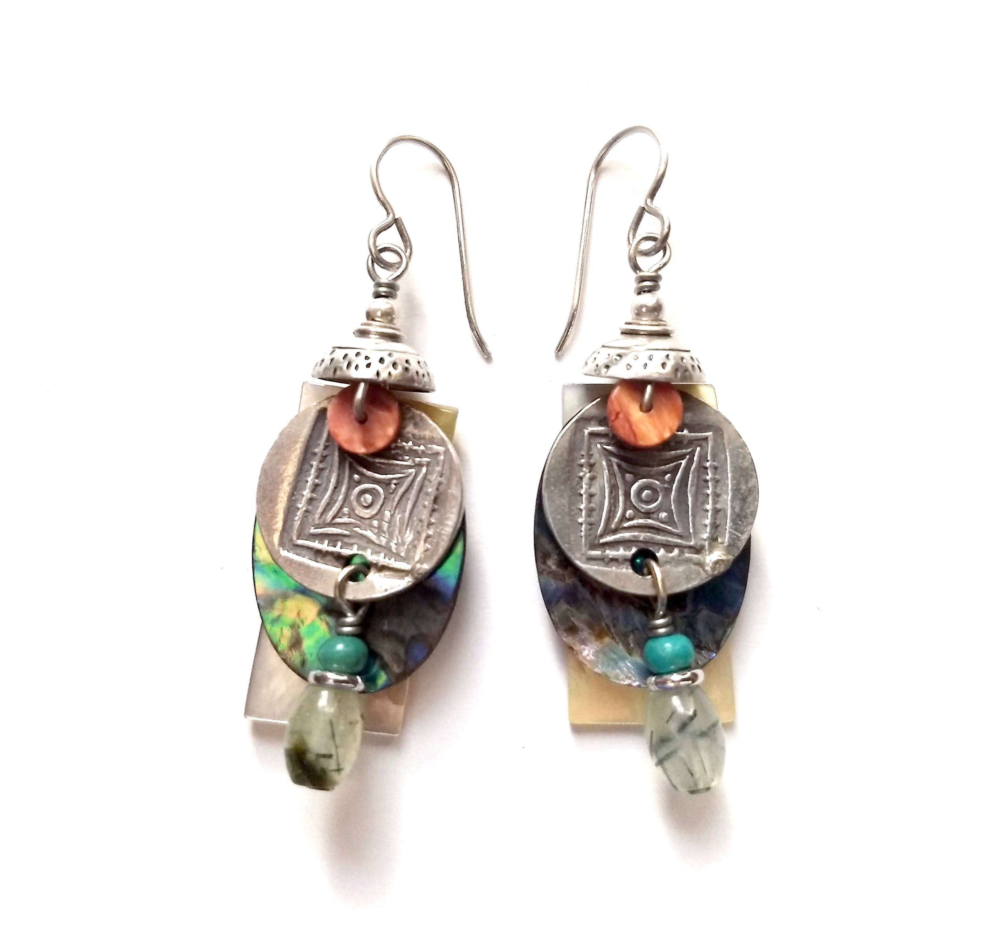 stamped dangle earrings