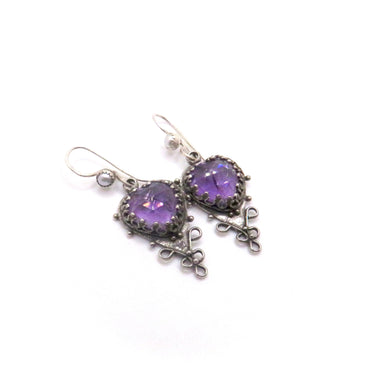 purple gemstone earrings