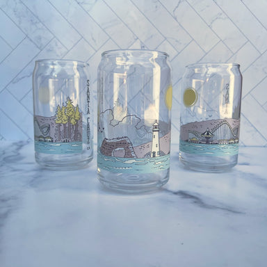 Santa Cruz painted drinking glasses