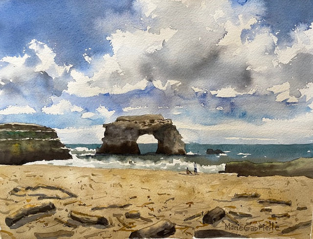 Natural Bridges | Original Framed Watercolor |21" x 17"