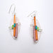 geometric wire earrings with beads