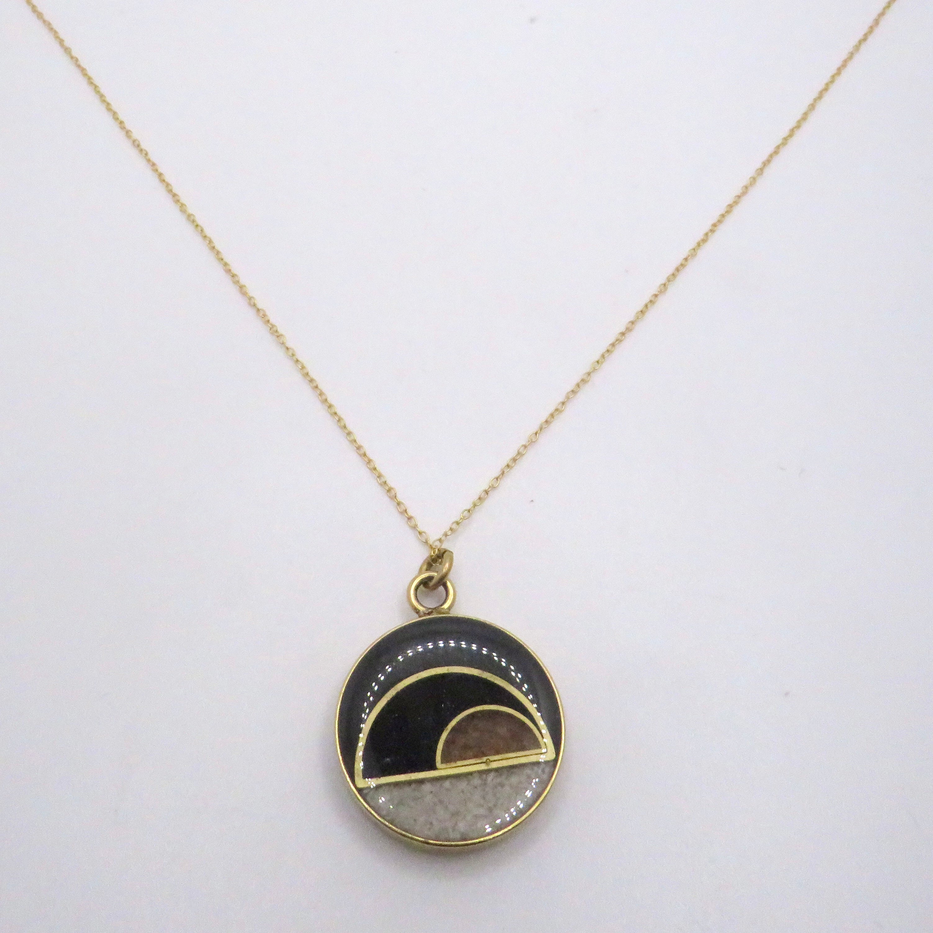 Cosmos Gemstone Inlay Necklace | Assorted Crushed Gemstones