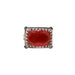 rectangle red gemstone ring