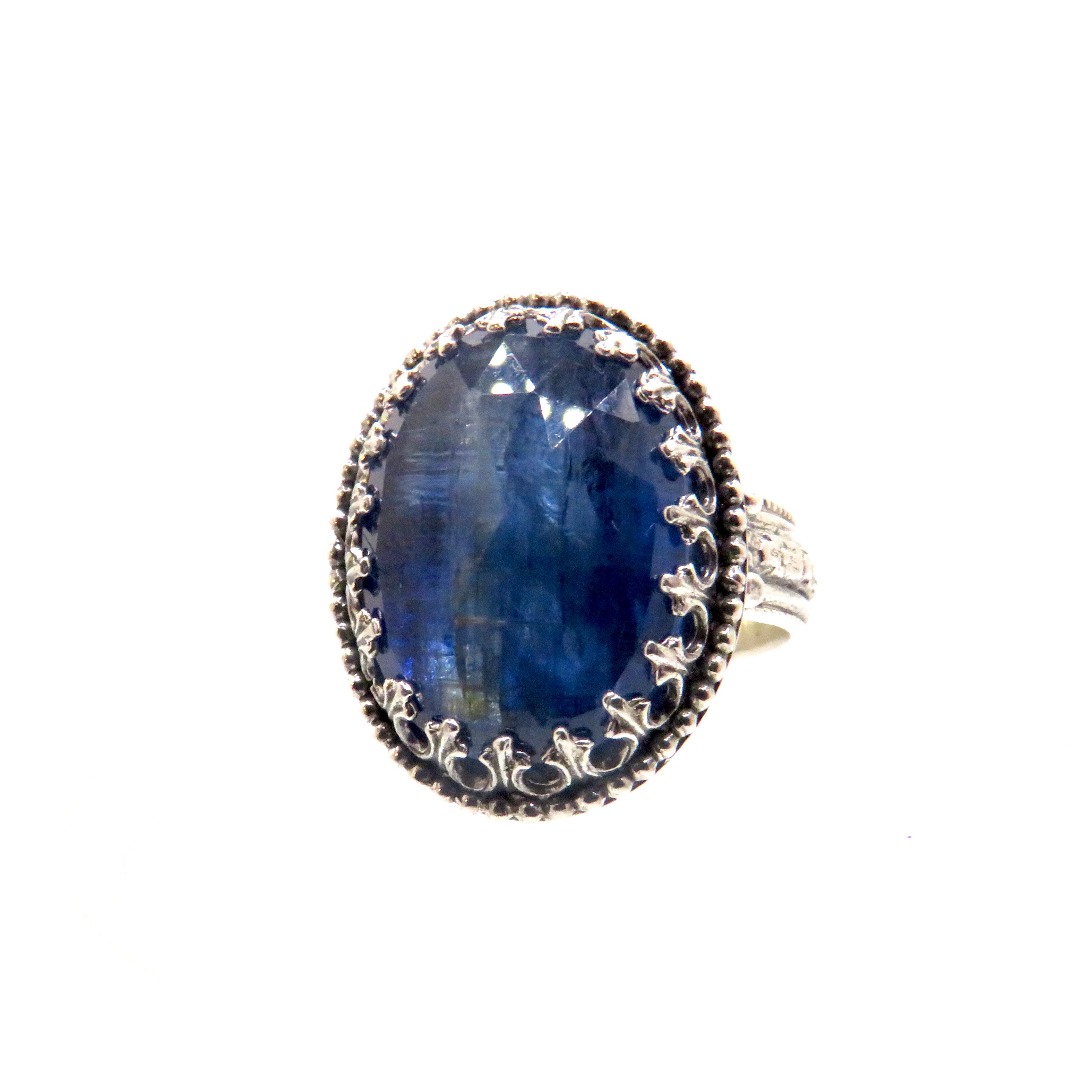 Kyanite and Sterling Silver Oval Bezel Ring