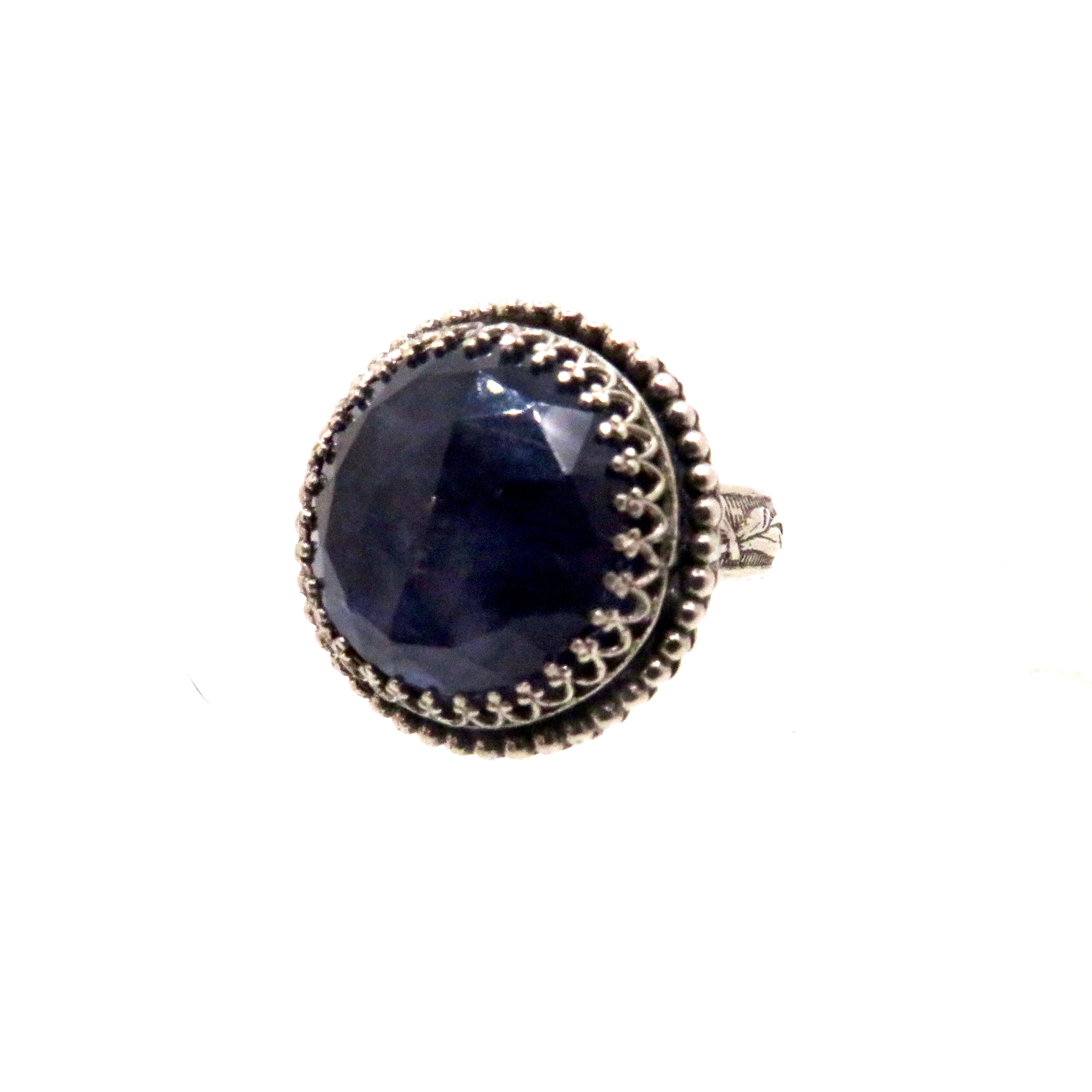 Iolite and Sterling Silver Ring