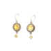 citrine gemstone drop earrings