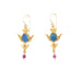 blue gemstone drop earrings