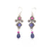 pink and purple gemstone dangle earrings with beads