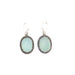 silver aqua gemstone earrings