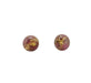 round purple  with gold gemstone earring