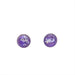round purple gemstone earring