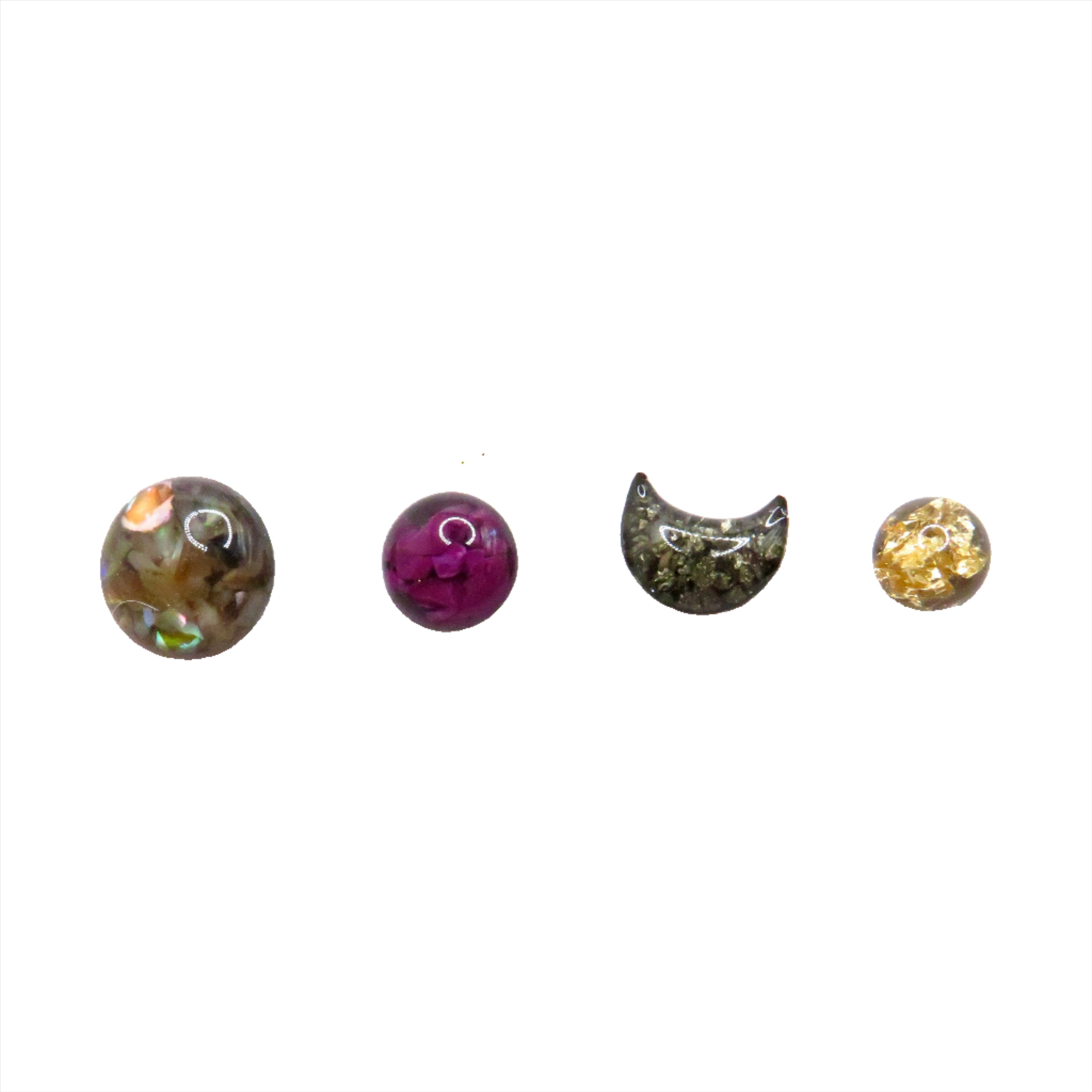 Assorted Crushed Gemstone Stud Earrings | Mixed Pack of 4