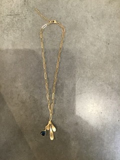 Large Leaf Paperclip Necklace
