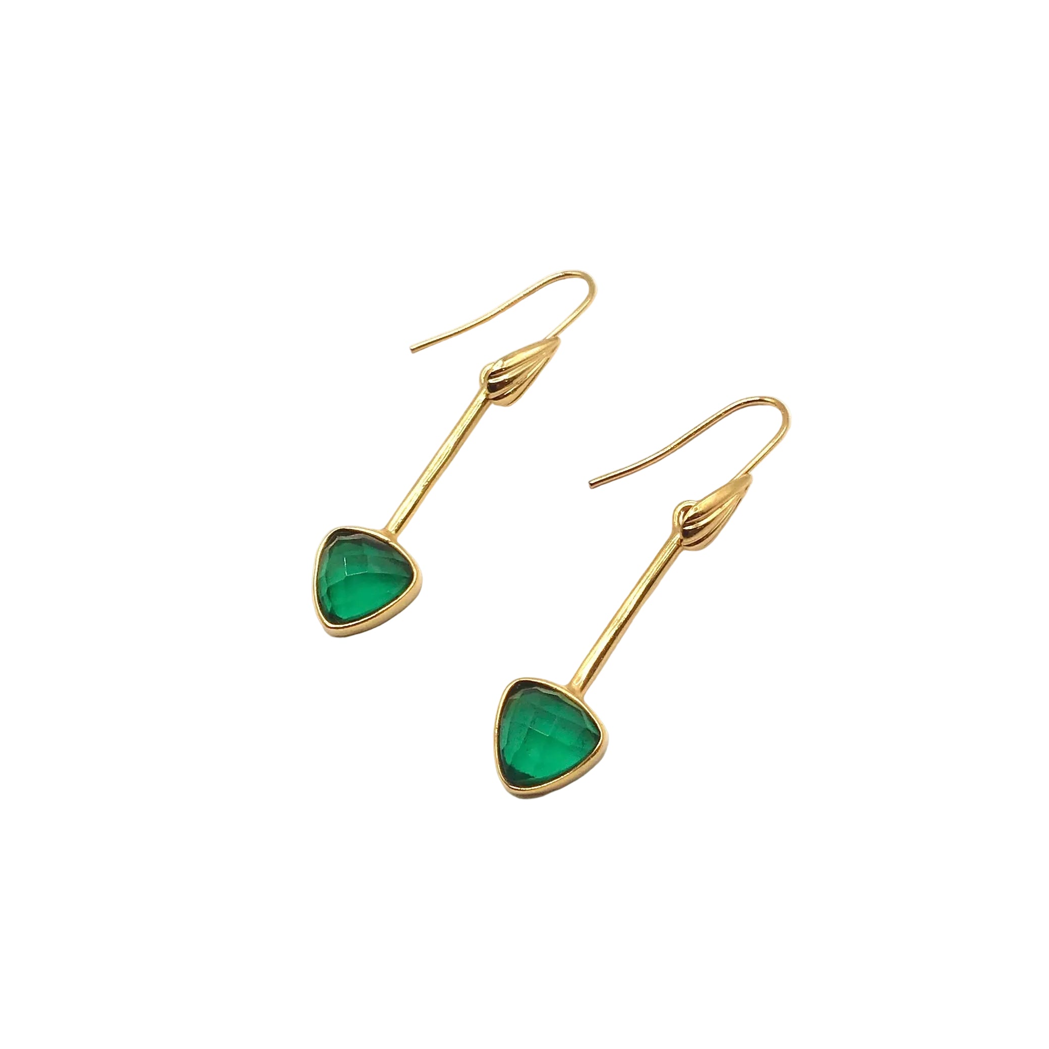 Triangle Drop Stick Earrings