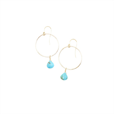 turquoise hoop earrings