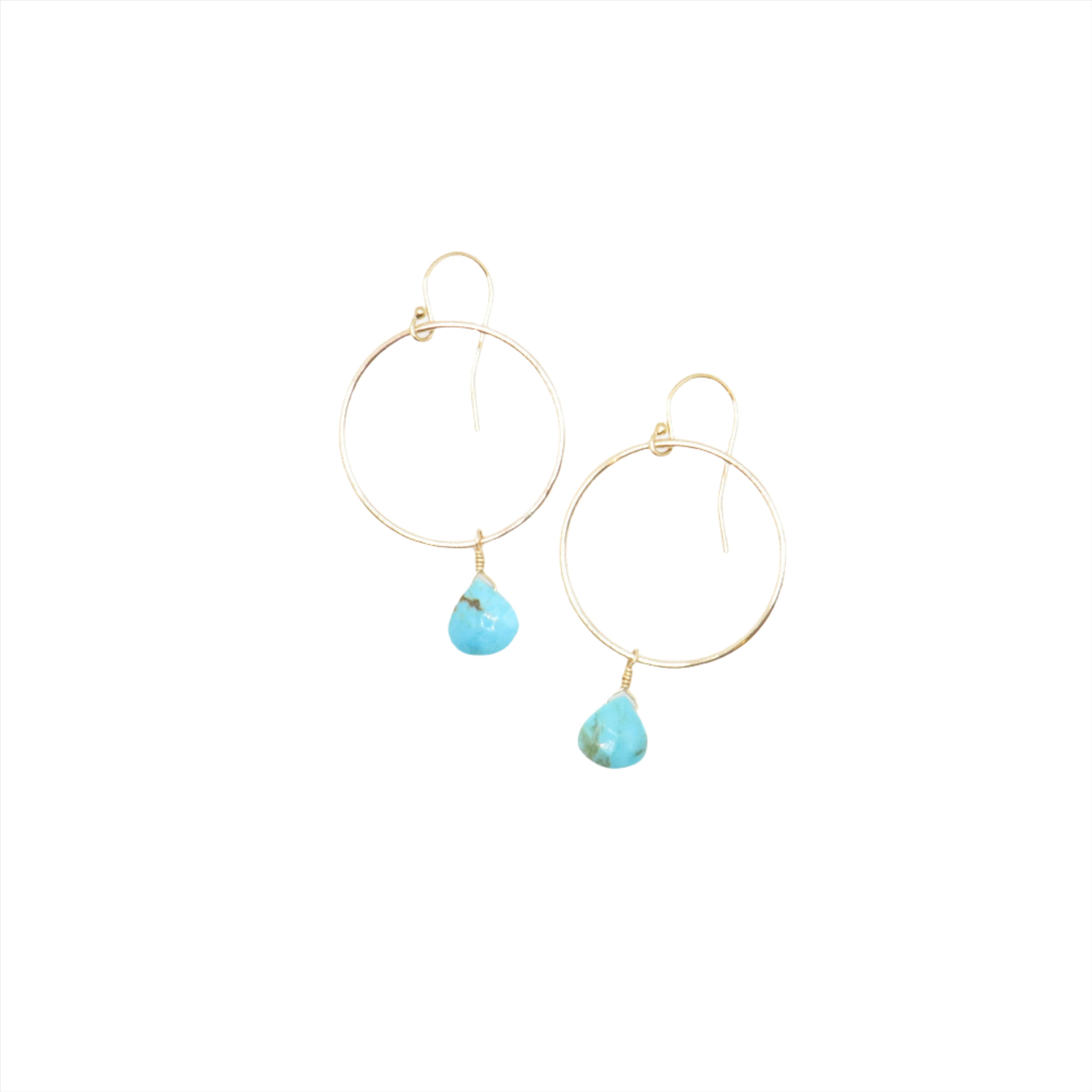 turquoise hoop earrings