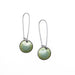 green enamel drop earrings