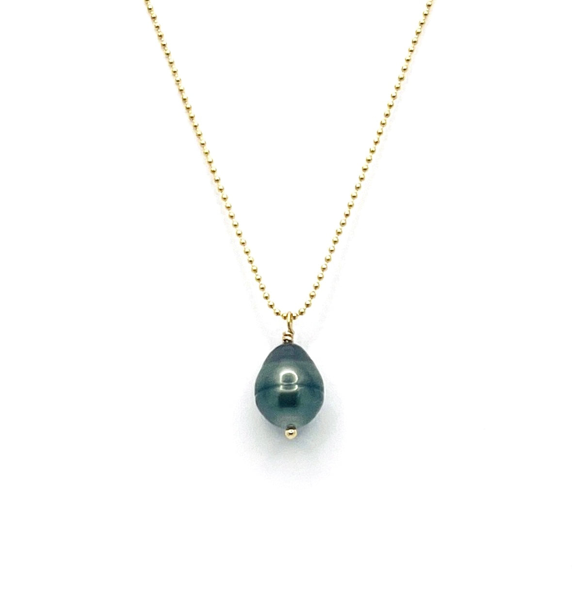 Ball Chain Pearl Necklace