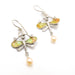 dragonfly drop earrings with pearls