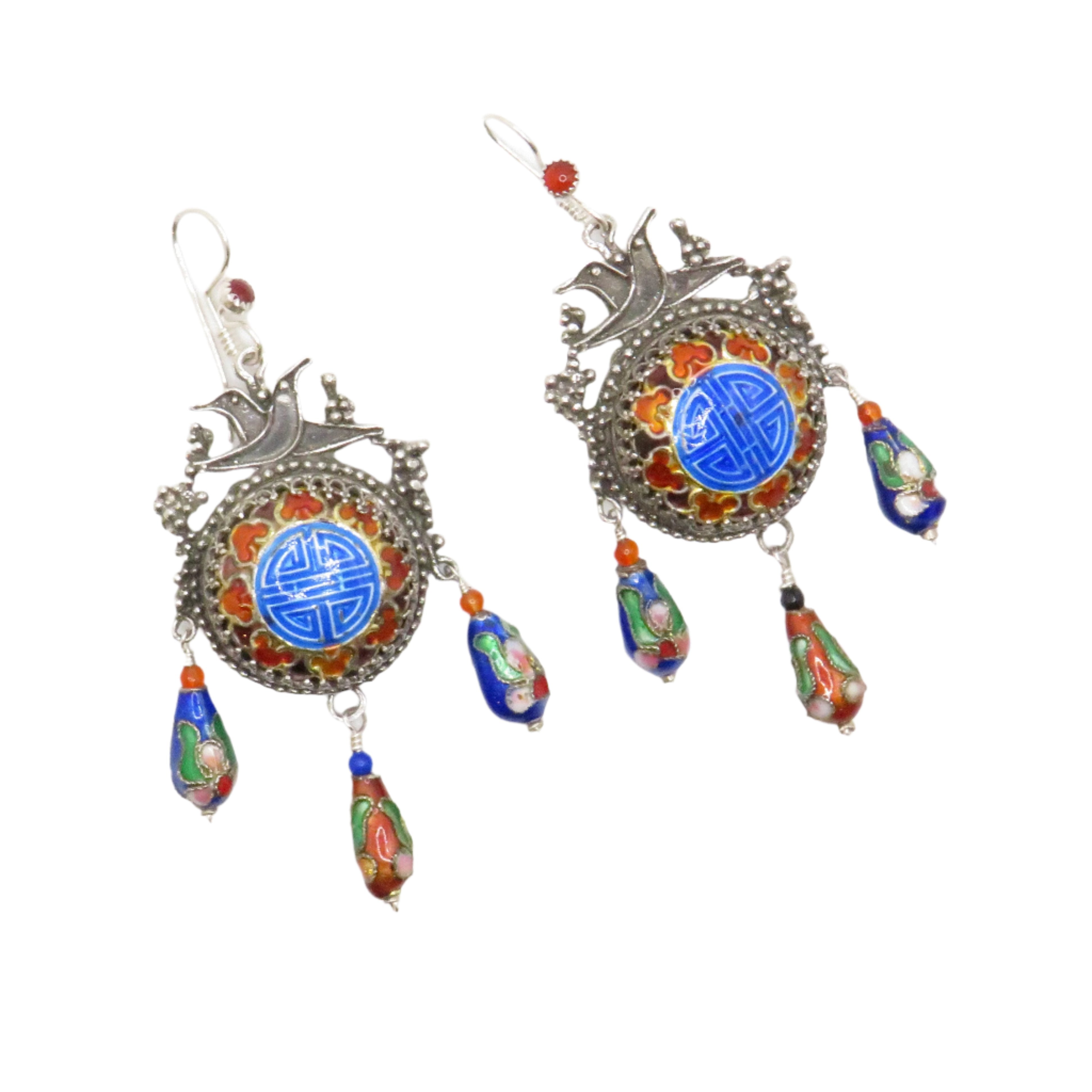 Chinese inspired drop earrings