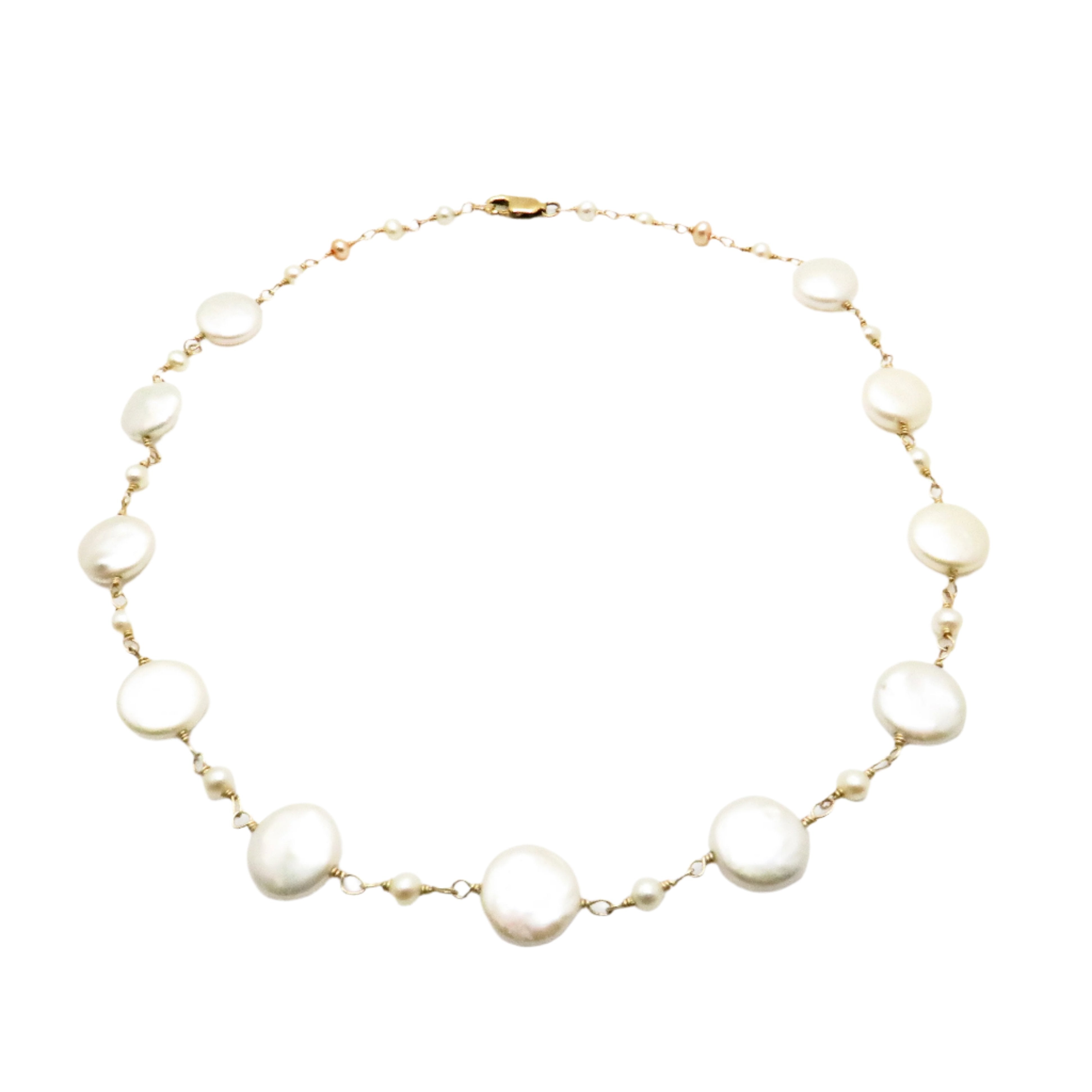 string of coin pearls necklace