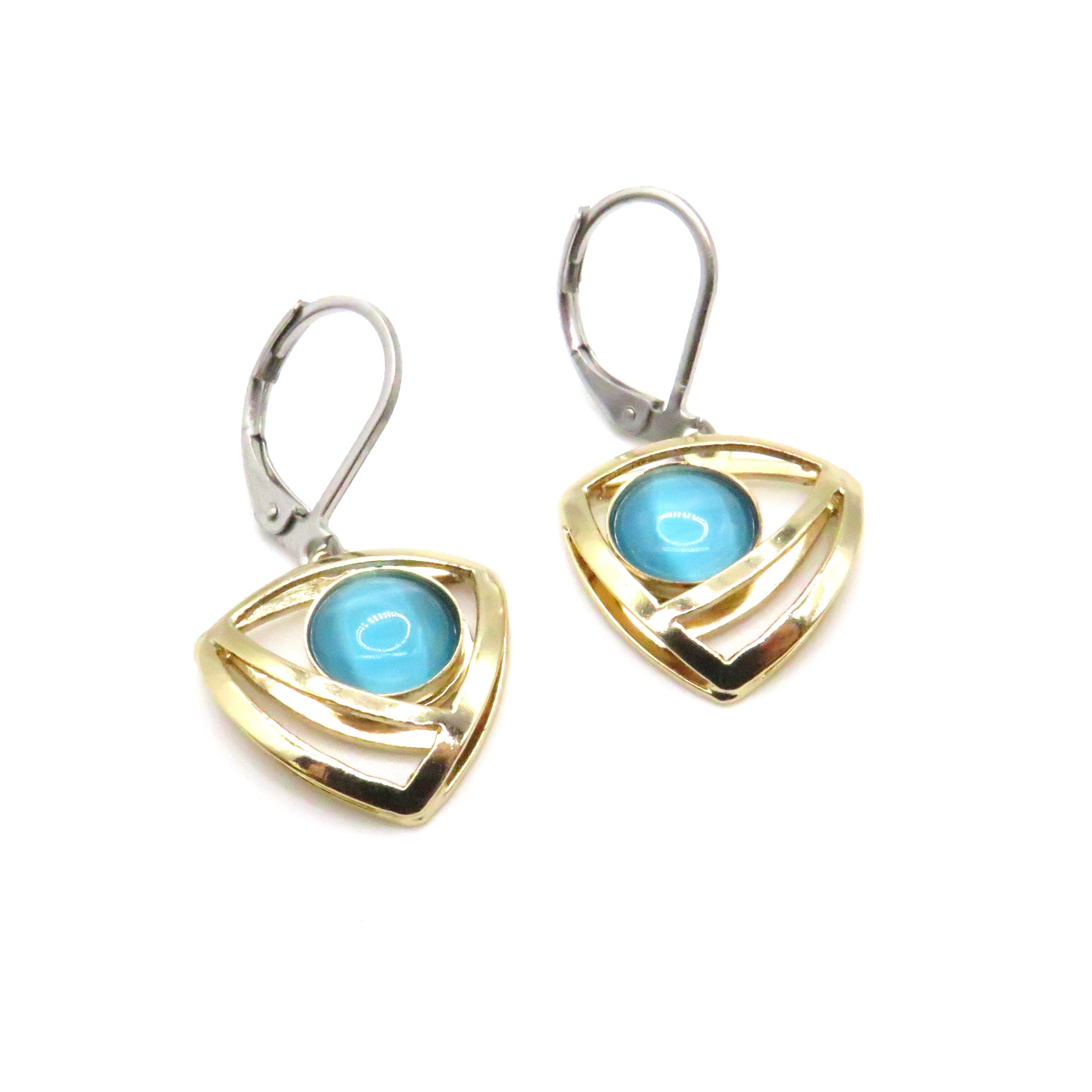 Geometric Lever Back Earrings