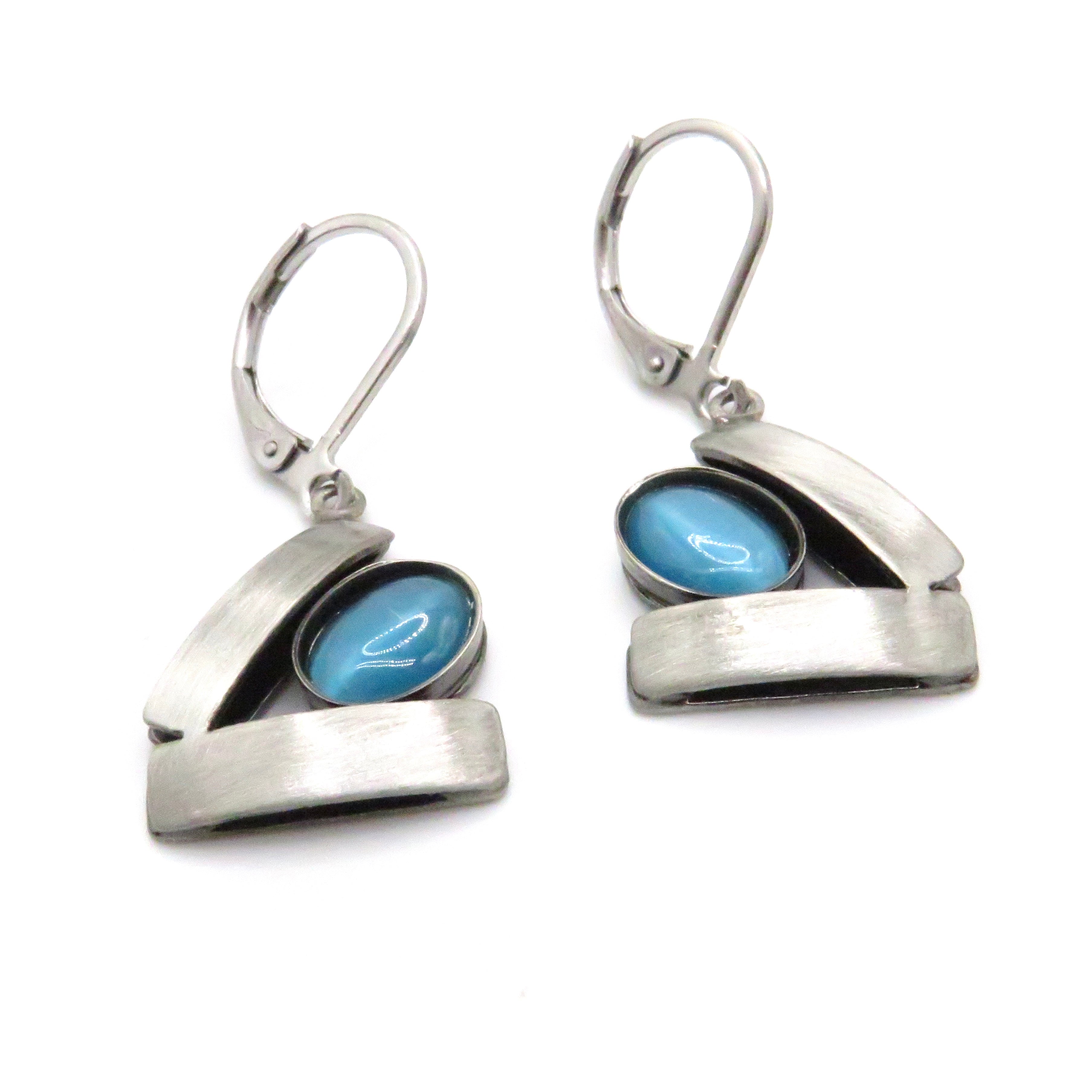 Geometric Lever Back Earrings