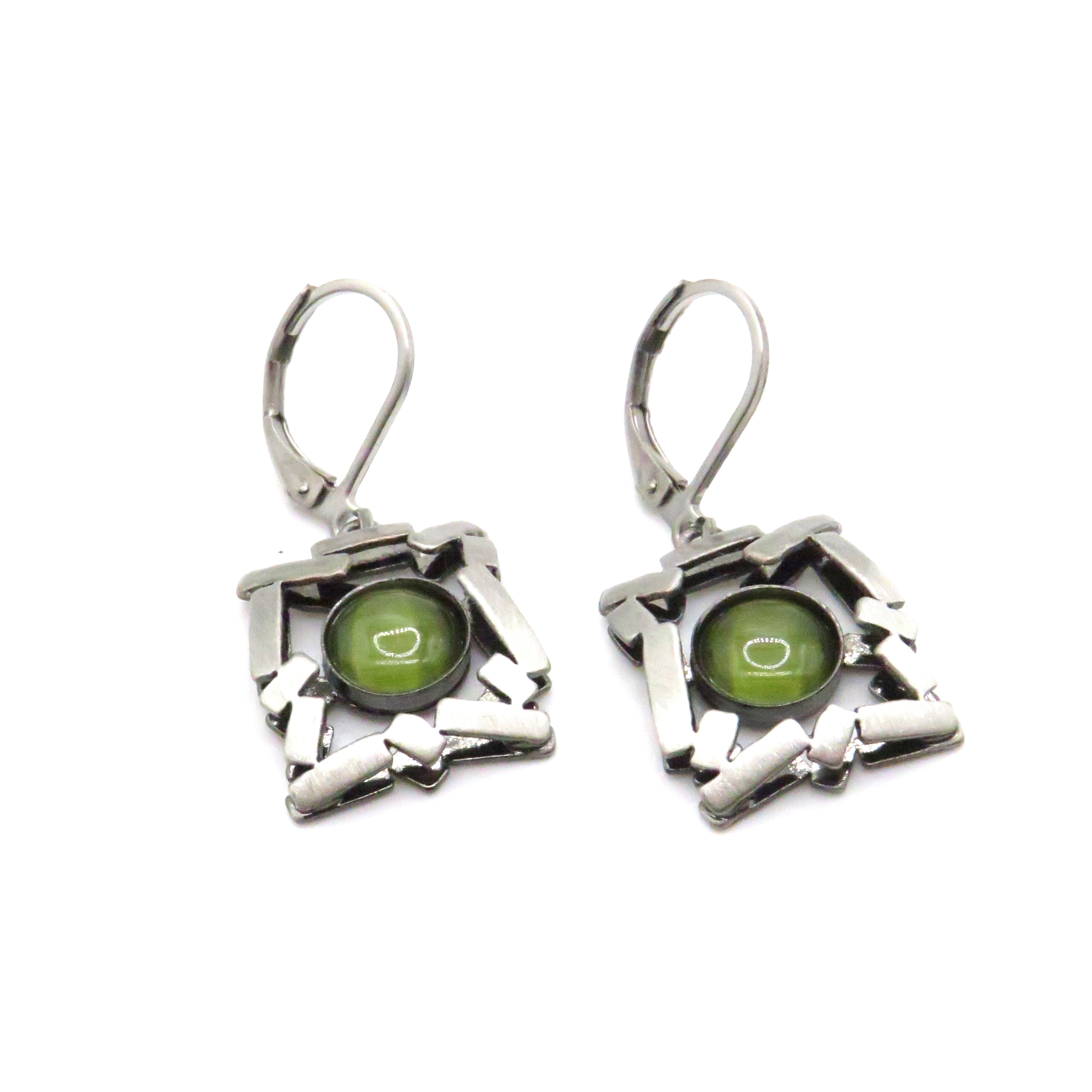 Geometric Lever Back Earrings