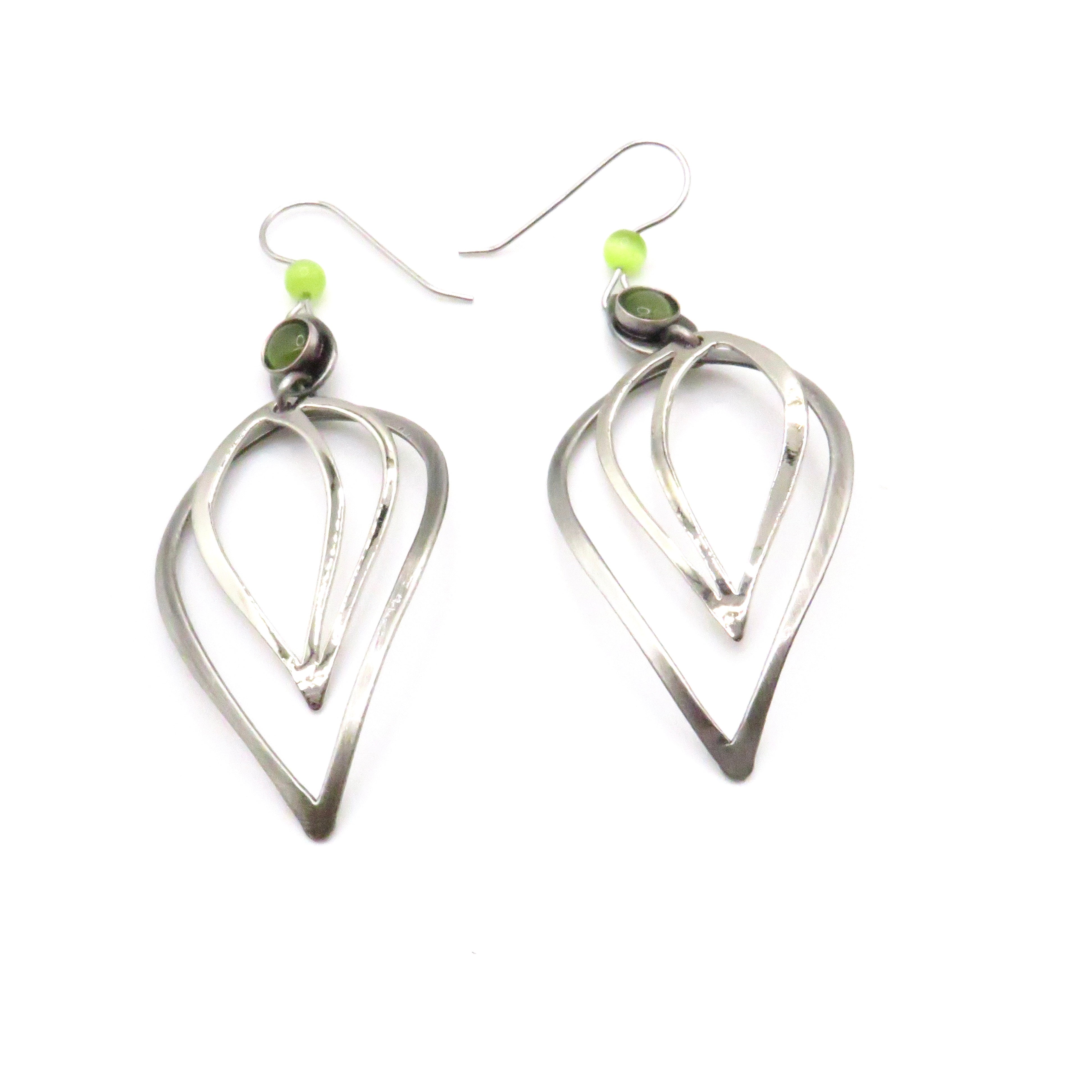 Large Geometric Wire Hook Earrings