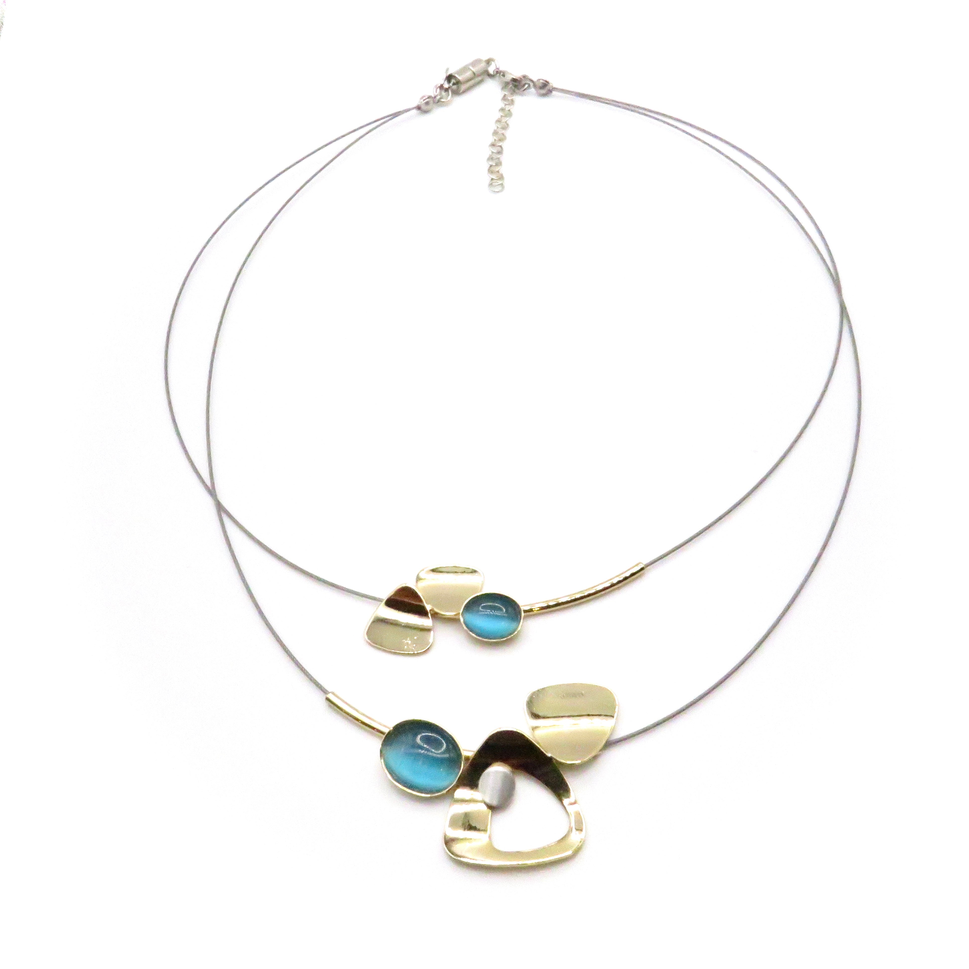 Double Split Wire Necklaces