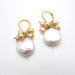 coin pearl cluster earrings