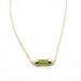 green gemstone gold necklace