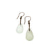 White Sea Glass drop earrings