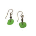 Green Sea Glass drop earrings