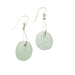 Green Sea Glass drop earrings