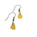 Yellow Sea Glass drop earrings