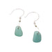 blue Sea Glass drop earrings