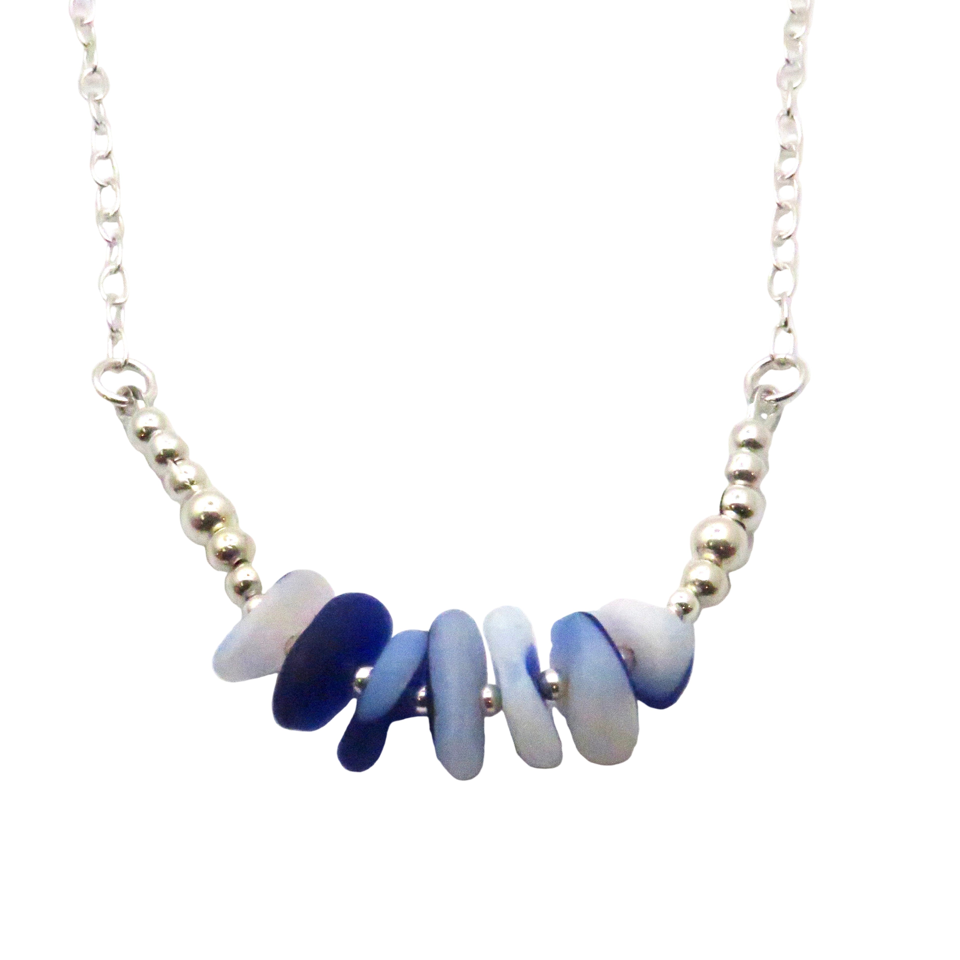 Sea Glass and Sterling Silver Necklace