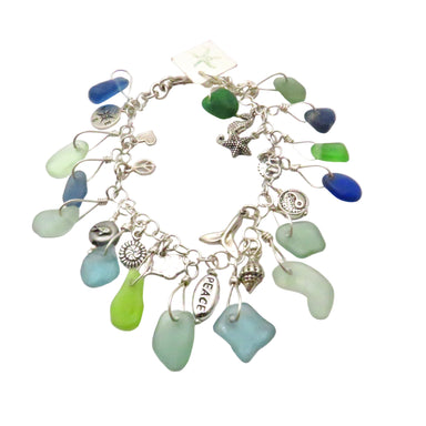Sea Glass charm bracelet