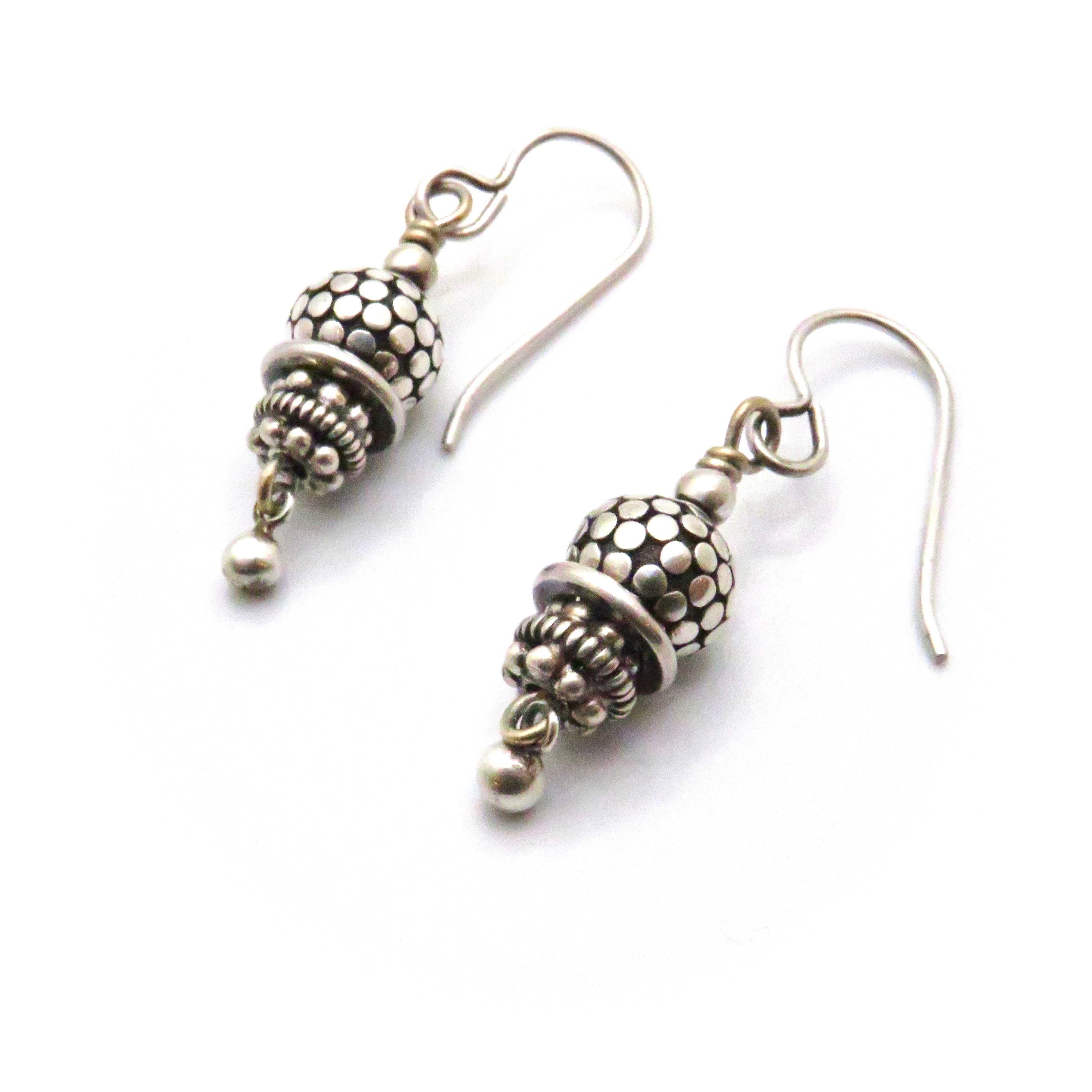 Sterling Silver Tiny Dangle Ball Earrings